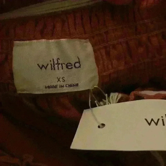 Wilfred women’s dress size XS Organic Linen Warm Siena Red NWT - Picture 5 of 5